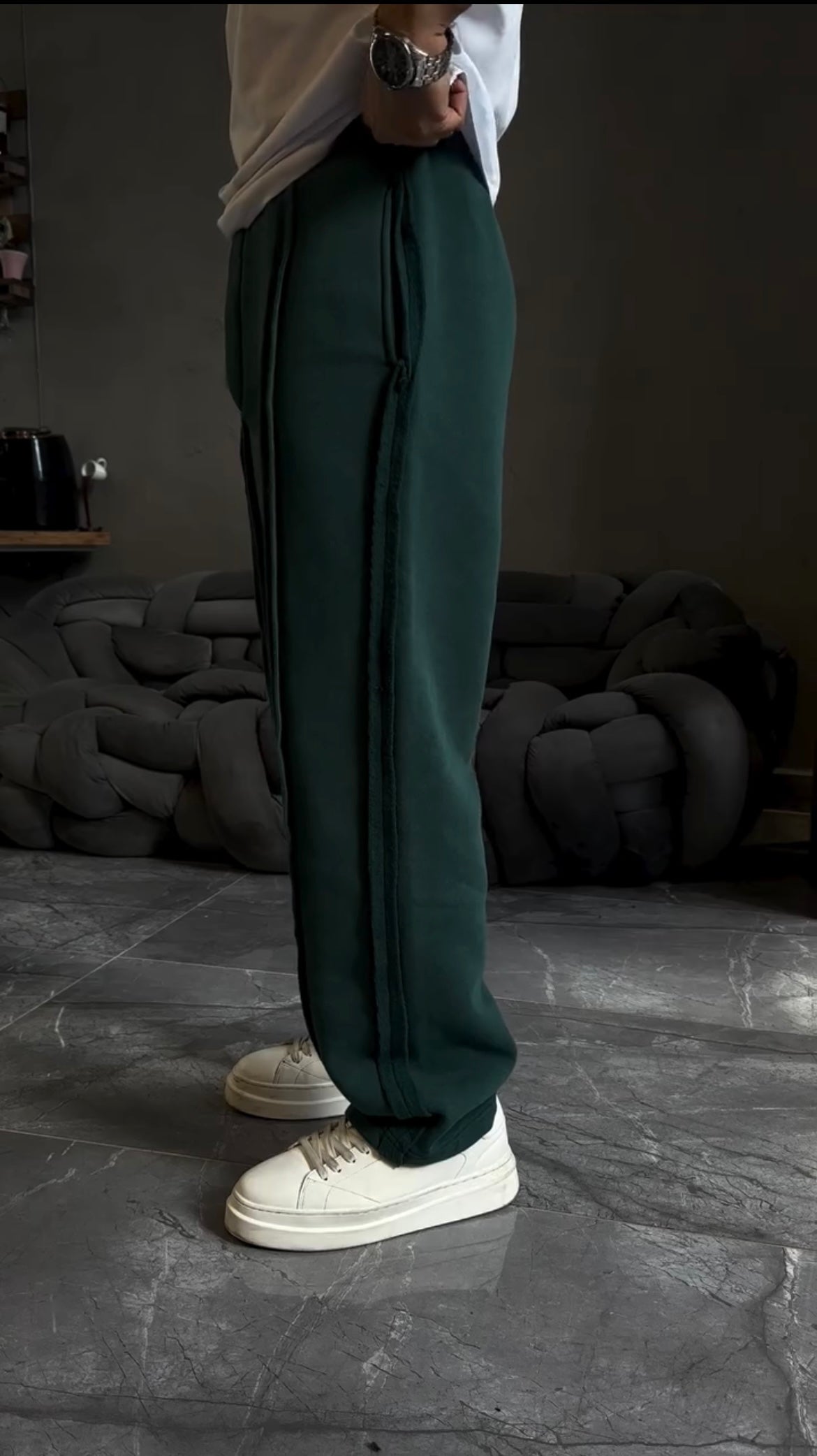Green Drift Line Trouser