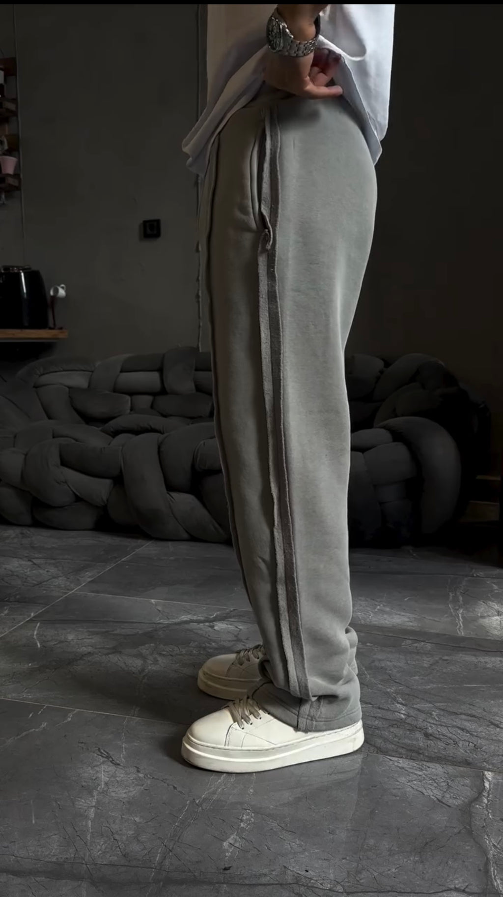 Gray Drift Line Trouser